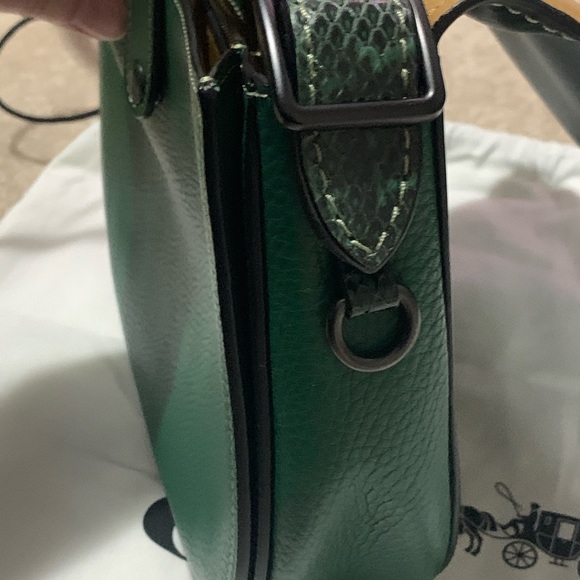 Coach 1941 Cypress Saddle 23 with Snakeskin Trim - Picture 6 of 8